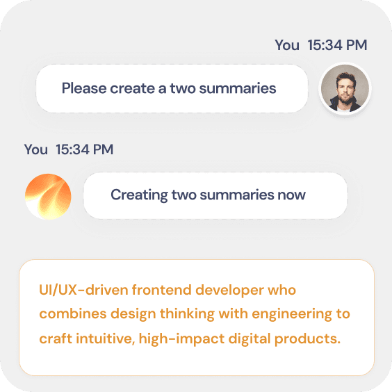 AI summary chat preview